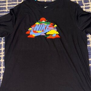 Nike Black T-Shirt with Colorful Graphic